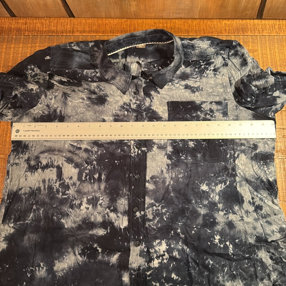 Pilcro Blue Tie-Dye Shirt - Picture 6 of 6